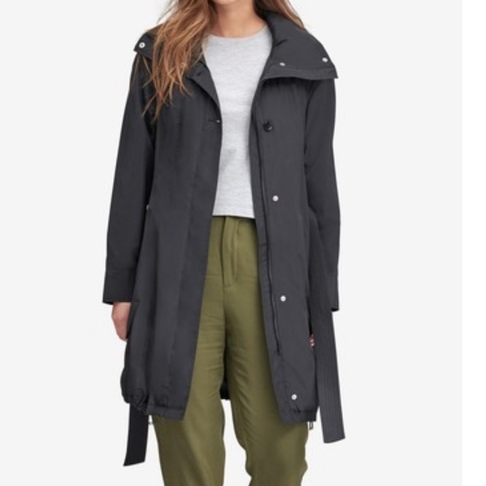 Andrew Marc Navarre belted trench coat - Picture 2 of 8